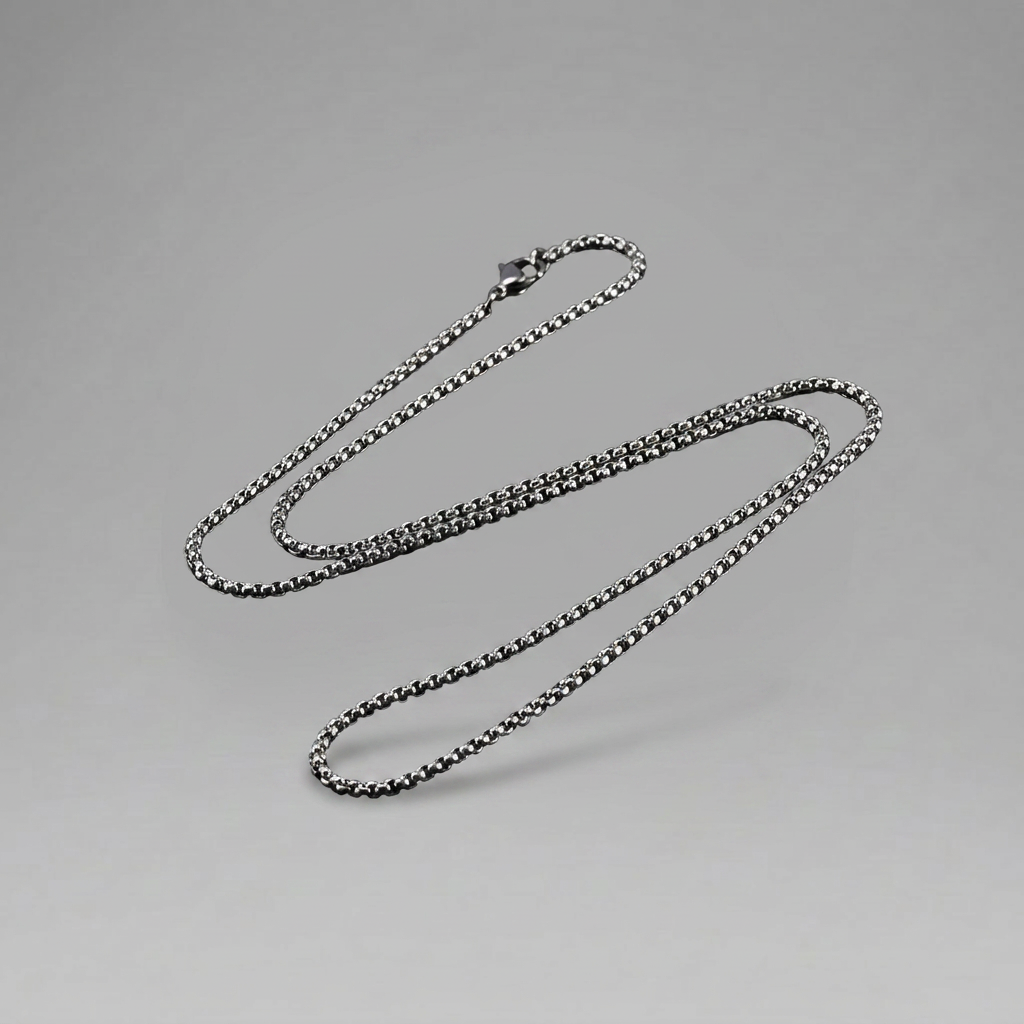 The Box Chain Necklace - Stainless Steel
