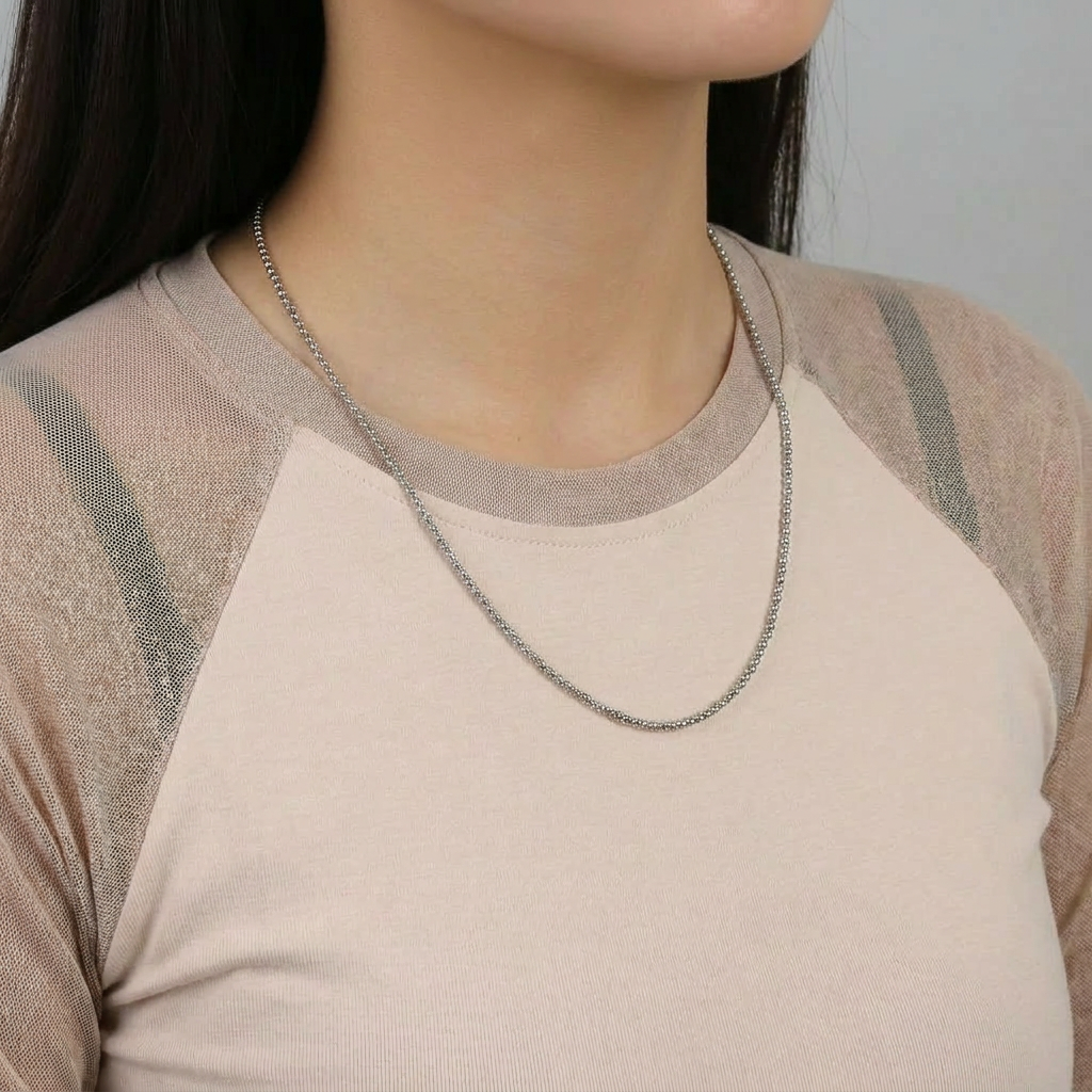 The Box Chain Necklace - Stainless Steel