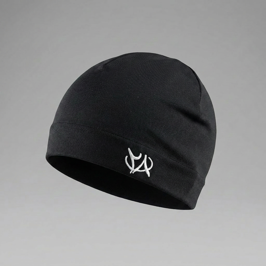 Embroidered Letter Beanie — Y2K Skull Cap