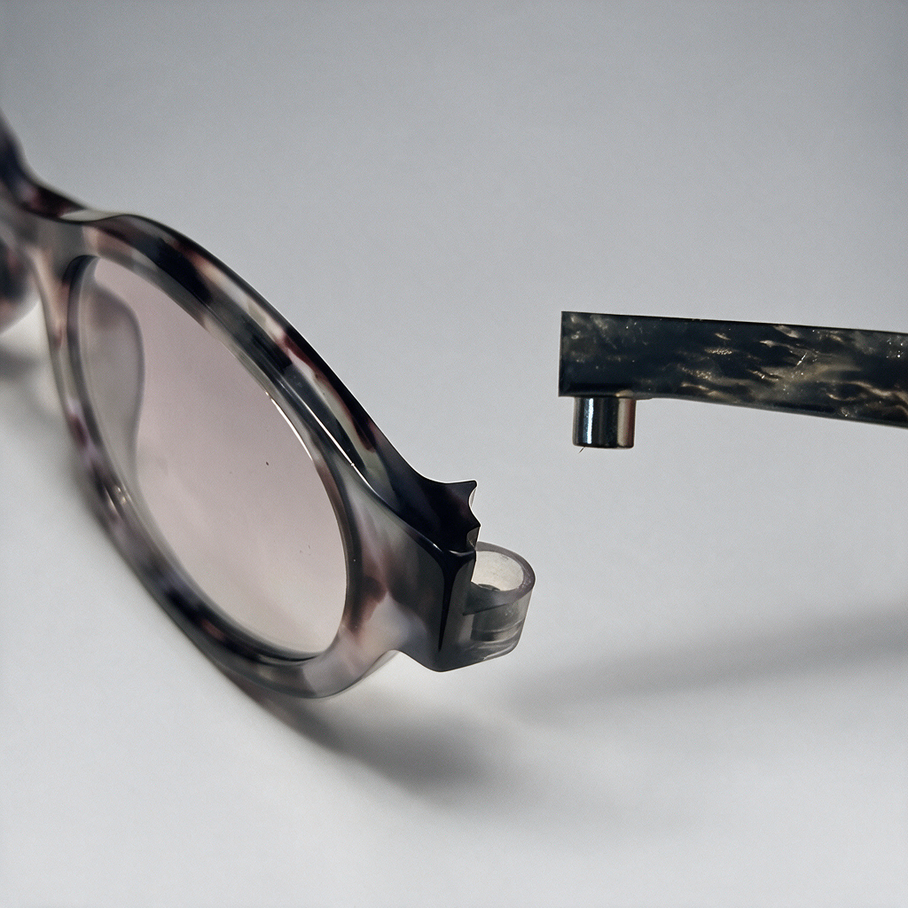 Modular Oval Acetate Sunglasses - Élise Line
