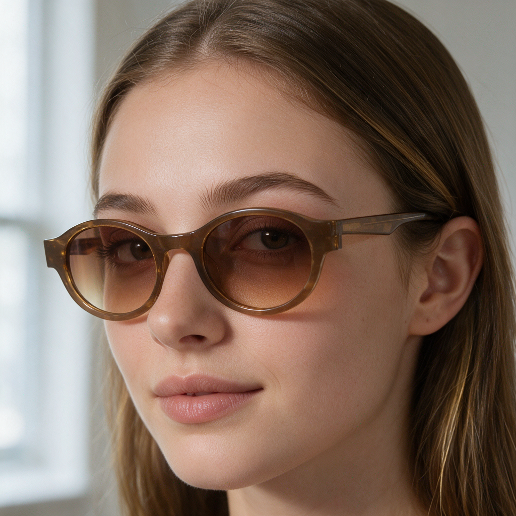 Modular Oval Acetate Sunglasses - Élise Line